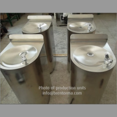 Free-standing Drinking Fountain with Ice Bank Cooling System