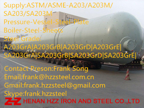 ASTM-A203GrA|A203-Grade-B|A203-GrD|A203-Grade-E|Boiler Steel plate|Steel sheet