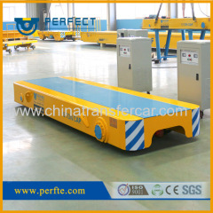 Low bed steel platform rail transfer trolley