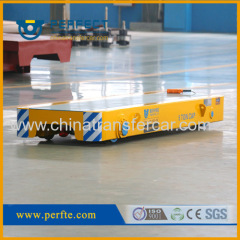 Low bed steel platform rail transfer trolley