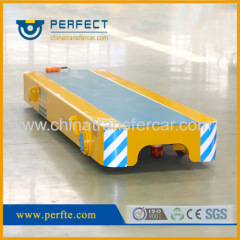 Low bed steel platform rail transfer trolley