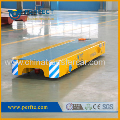 Low bed steel platform rail transfer trolley