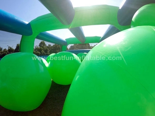 Big balls inflatable obstacle course challenge