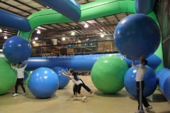 Big balls inflatable obstacle course challenge