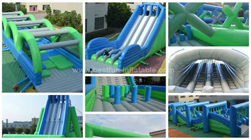 Big balls inflatable obstacle course challenge