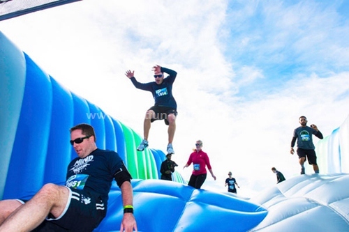 Insane Inflatable Jump Around Obstacle Course