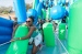 Adults Wrecking Ball in Large Inflatable Obstacle Course