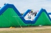 Inflatable sport games humps with slide for adult