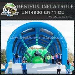 Big balls wipeout run inflatable obstacle course