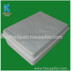 Biodegradable utility bamboo fiber pulp lid tray box