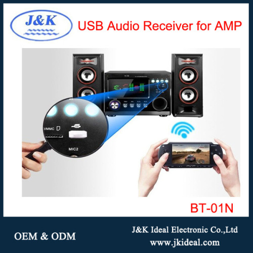 USB bluetooth audio music receiver with mic for speaker/ car / amplifier 