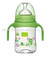 150ml Wide-neck colorful cartoon PP feeding bottle