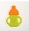 Silicone dual color teether ( feeding bottle shape)