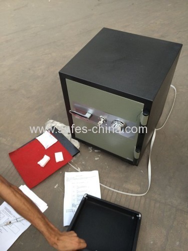 Fire and resistant home concrete safe with dial ring combination lock and chromed handle