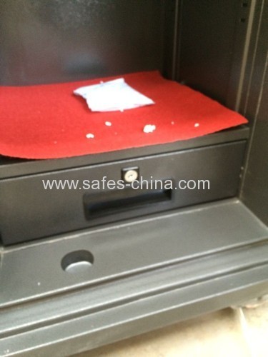 Fire and resistant home concrete safe with dial ring combination lock and chromed handle