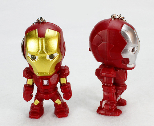 LED Iron Man Sound Keychain