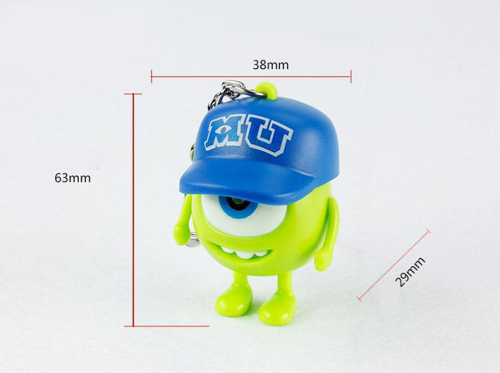 LED Mike Wazowski Sound Keychain