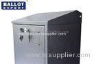 Opaque Metal Ballot Box Steel Lockable Black Squeezing Resistant