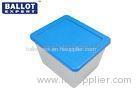 Small Customized Plastic Storage Boxes With Bule Cover Water Proof