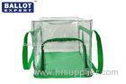 Transparent Zipper Bag Collapsible Ballot Box Green Side Recycled