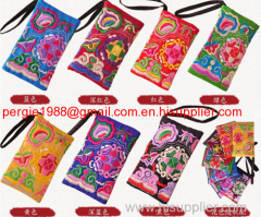 CHINA Handbag Purse National Retro Embroidered Phone Change Coin beautiful gift national handmade embroidered tote bags