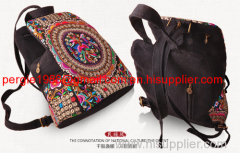 China national style Hmong embroidery double backpack bags