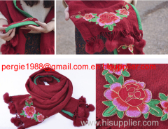 China national style embroidery CAPPA SCARF