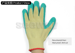 SeeWay Aramid Latex Coated Anti Cut Safety Working Goves