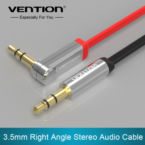 Vention 3.5mm jack Audio Cable male to male Extension Cable 90 Degree Right Angle Flat Aux Cable for Car/Headphone/PM4/P