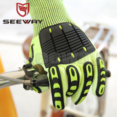 Seeway Heavy Duty Impact Protection Cut & Puncture Resistant TPR Mechanical Gloves