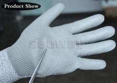 Seeway PU Palm Coating Safety Working Cut Resistant Mechanical Anti Vibration Gloves