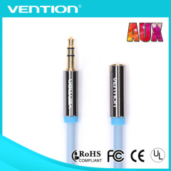 Vention 4 & 3 Pole Flat 3.5mm Stereo Male to Female Audio Aux Cable