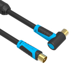 Vention 90 Degrees Male to F type Male Coaxial TV Satellite Antenna Cable