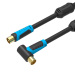 Gold plated 90 Degrees Male to Female type Male Coaxial TV Satellite Antenna Cable