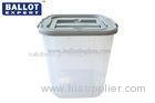 Eco-friend Transparent Pastic Donation Box With Different Color Lid and Wheel