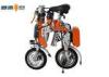 250W Folding Electric Bicycle Orange Small Commuter Electric Bike Folding