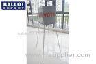 Metal Waterproof Cardboard Voting Booth With Recycling Display Stand