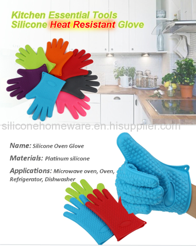 Kitchen Hero Premium Silicone BBQ Glove Set (Pair/2)  Multi-purpose Gloves Oven Mitts