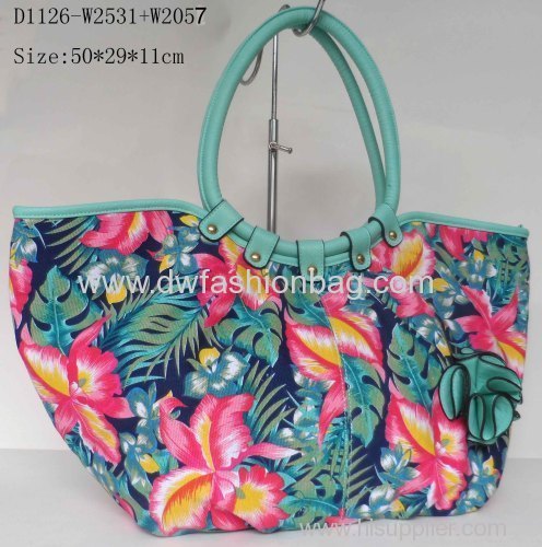 Canvas fashion handbag for lady