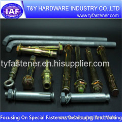 20mm diameter anchor bolt low carbon steel zinc yellow plated