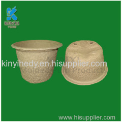 Biodegradable fiber pulp molded flower pot