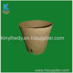 Biodegradable fiber pulp molded flower pot