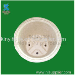 Recycled waste paper pulp flower pot