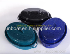 6pcs/carton 18 inch cast iron enamel roaster pan