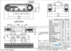 rubber track crawler chassis undercarriage/mini chasis/ small load hydraulic drive