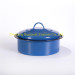 3QT cast iron 26*26*7.4cm enamel stock pot customized color painted soup pot