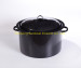 cast iron 27*27*14cm black color enamel soup pot