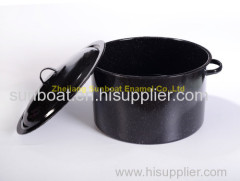cast iron 27*27*14cm black color enamel soup pot