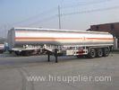 38000 Liters Fuel Stainless Steel Tanker Trailers For Loading Liquid 5 Compartments