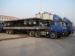 Green 12m Steel Flat Bed Semi Trailer With Lock For Cargo Transportation